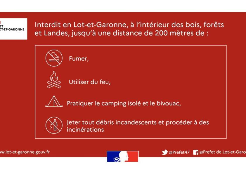 Directive Interdiction Feux Espaces Boisés