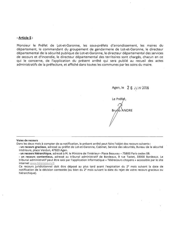 Arr&ecirc;t&eacute; pr&eacute;fectoral - R&eacute;duction du couvert et Pr&eacute;vention des risque incendies