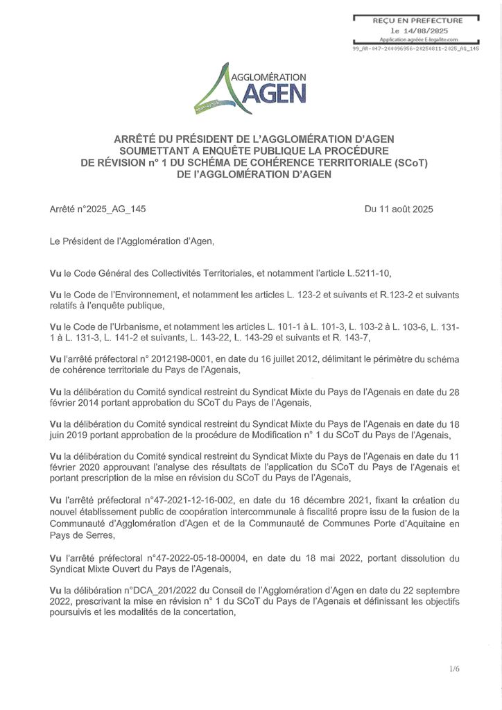 Réunions publiques SCoT Agglomération d'Agen P0