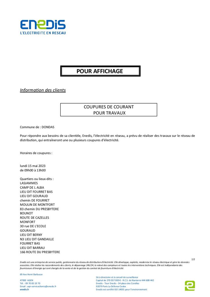 Avis coupure ENEDIS du 15 Mai 2023 Détail1