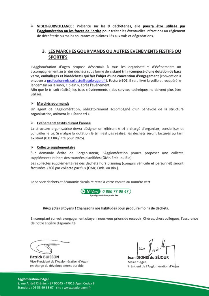Nouveau règlement Collecte des déchets et Accès à la déchèterie