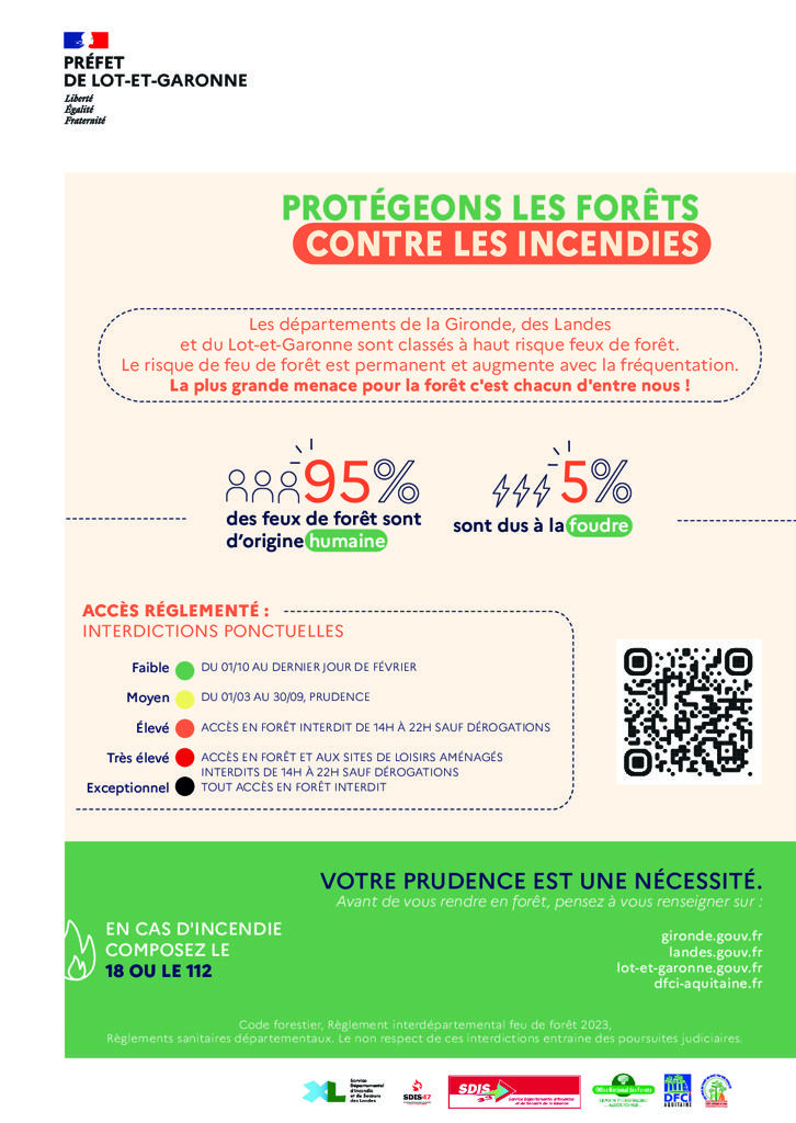 Risques feu de forêt: Flyer Recto