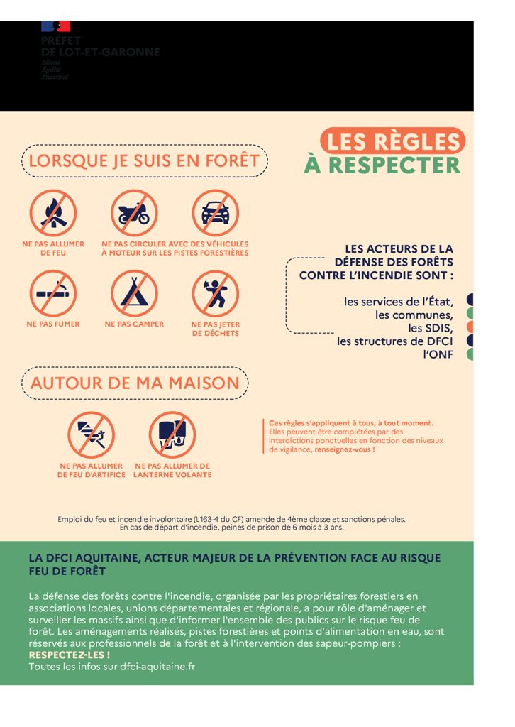 Risques feu de forêt: Flyer Verso