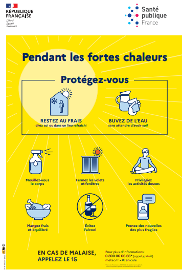 Les bons réflexes pendant les fortes chaleurs/canicules