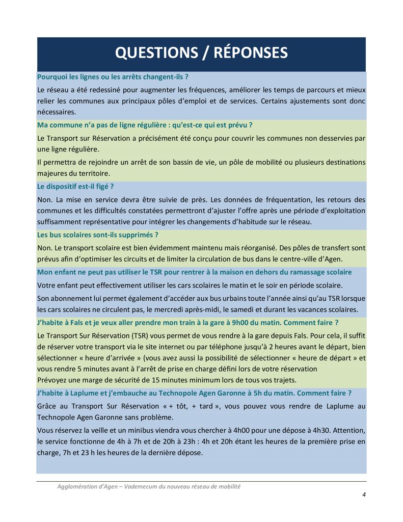 Vademecum Nouveau réseau de mobilité; Tempo Bus Agglo; P4