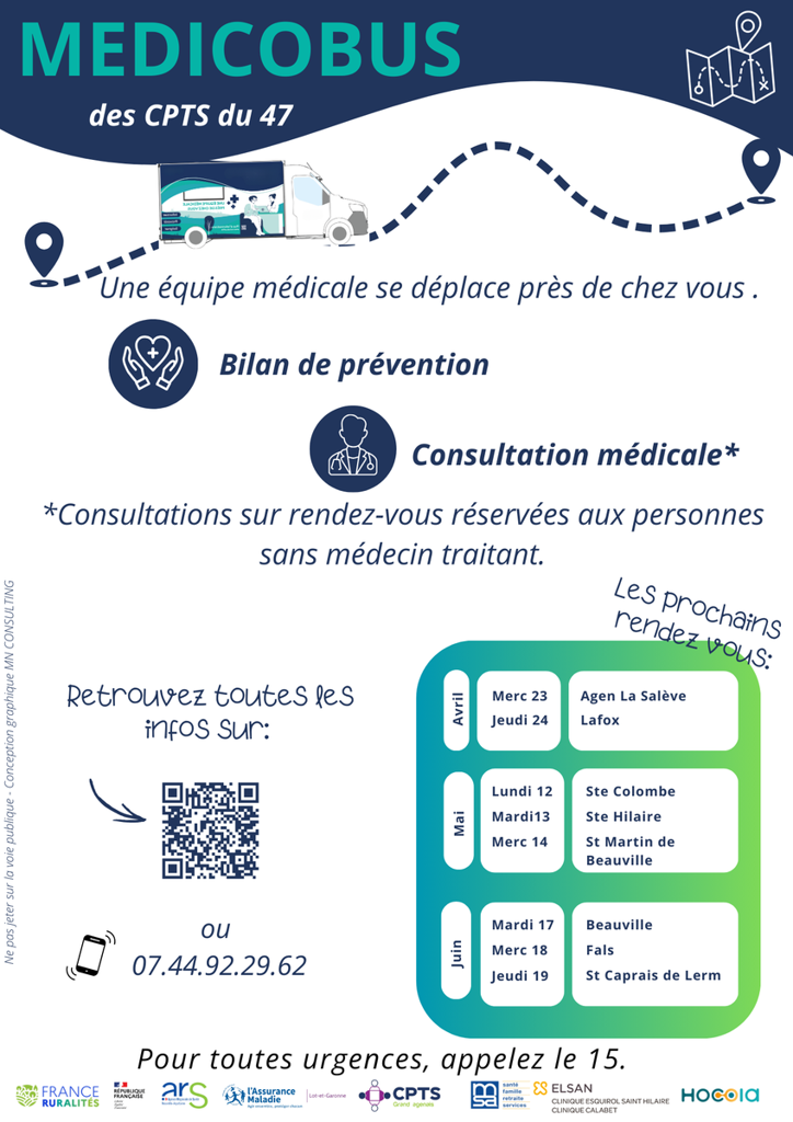 MEDICOBUS addendum dates passages supplémentaires